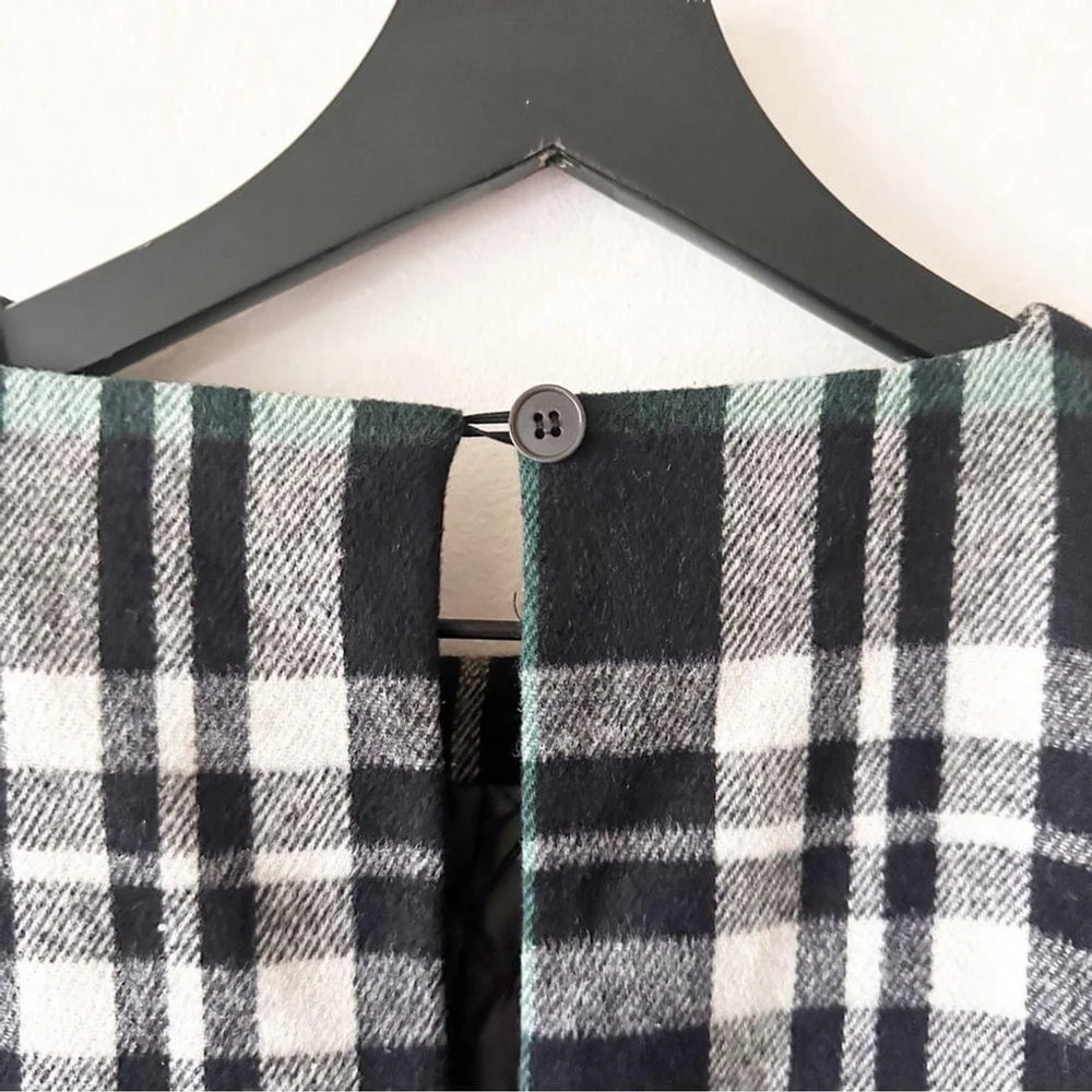 Lovers + Friends Plaid Wool Blend Quilted Jacket XS Holiday Winter Cropped